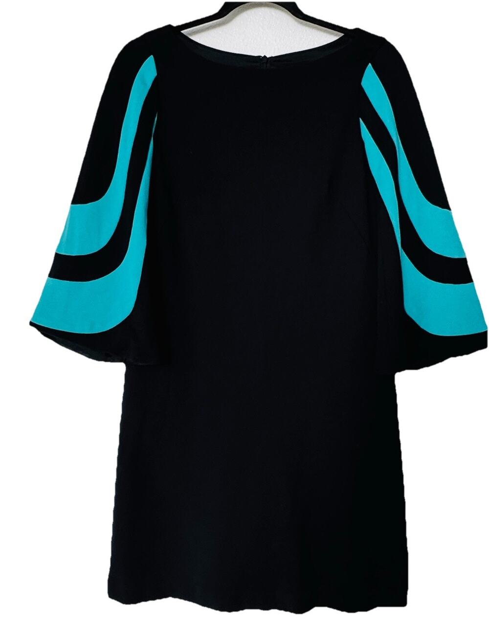 Trina Turk Los Angeles Flared Sleeve Colorblock Dress Black Sz 2